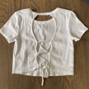 Wild fable crop top tie back